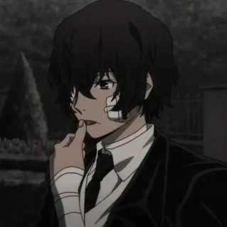 🪙 Anime, Manga, Nhân vật, Osamu Dazai, Bungo Stray Dogs telegram sticker
