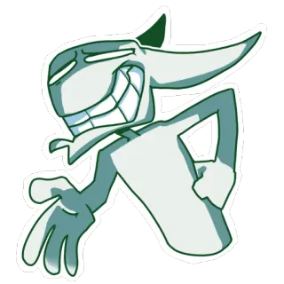 ✋ การ์ตูน, ตัวละคร, ภาพประกอบ, ยิ้ม, ท่าทาง, ขาว telegram sticker