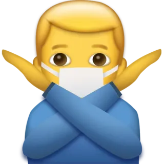 🙅‍♂️ tidak, berhenti, dilarang, silang, ditolak, covid, masker whatsapp sticker