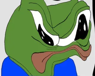 😐 Pepe the Frog Мем, Пепе, Лягушка, Интернет, Персонаж, Мультфильм whatsapp sticker