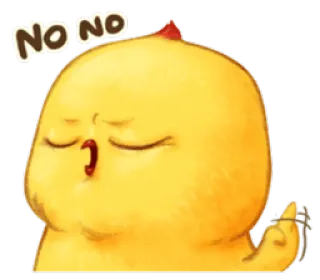 🙅 NO NO Huhn, Nein, Genervt, Süß, Tier, Vogel, Cartoon telegram sticker