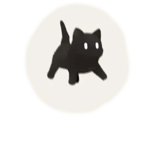 😳 kucing, hewan, stiker, imut, kucing hitam whatsapp sticker
