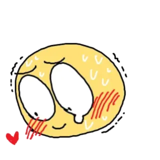 😽 Emoji, Rubor, Coração, Suor, Nervoso, Fofo telegram sticker