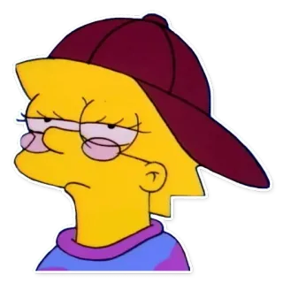 😎 Lisa Simpson The Simpsons kartun, The Simpsons, Lisa Simpson, kacamata, topi telegram sticker
