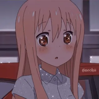 💘 @aochii Anime, Dziewczyna, Uroczy, Iskierka, Kreskówka whatsapp sticker