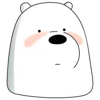 😳 Ice Bear We Bare Bears dibujos animados, oso polar, oso, blanco, We Bare Bears telegram sticker
