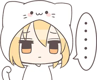 😶 Аниме, Кот, Милый, Манга, Чиби, Кавайный, Мультфильм whatsapp sticker