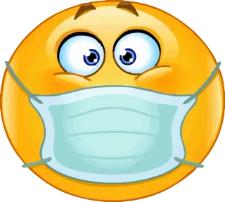 😷 Emoji, Maske, Gesundheit, Pandemie, COVID-19 telegram sticker