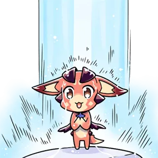 💧 만화, 생물, 카와이, 귀여운, 애니메이션 telegram sticker