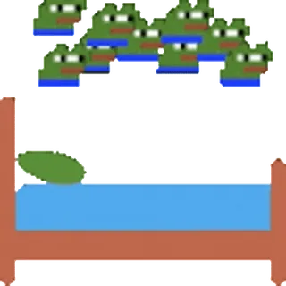 🙂 Pepe the Frog Pepe, rana, meme, letto, sonno, cultura internet telegram sticker