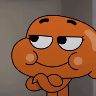 🤓 Darwin Watterson The Amazing World of Gumball dibujo animado, personaje, serie de TV, animación, Darwin, naranja, pez telegram sticker