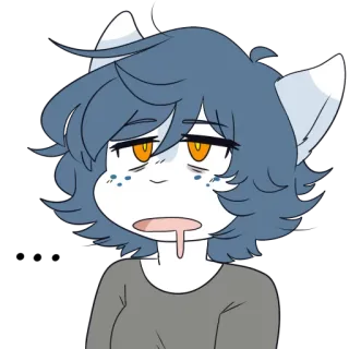 💤 anime, gatto, sbavando, stanco, assonnato, esausto telegram sticker