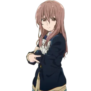 🤨 Shouko Nishimiya A Silent Voice Anime, Chica, Personaje, A Silent Voice, Shouko Nishimiya whatsapp sticker