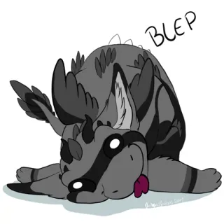 👅 BLEP animal, blep, mignon, dessin animé, sticker, drôle telegram sticker