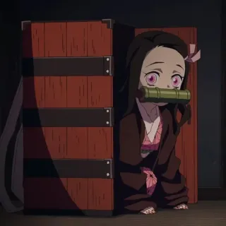 🌸 Nezuko Kamado Demon Slayer anime, demon slayer, nezuko, nezuko kamado, carino, manga whatsapp sticker