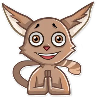 🙏 猫, 動物, かわいい, ステッカー, 漫画 telegram sticker