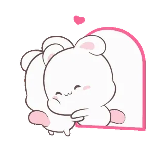 🤗 süß, Bär, Umarmung, kawaii, Herz, Liebe telegram sticker