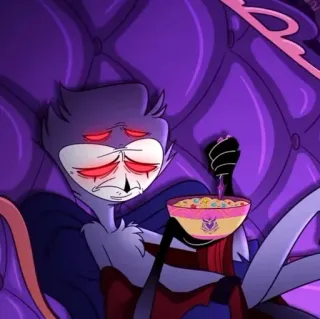 🌠 Stolas Helluva Boss Cartoon, Animation, Dämon, Figur, Schläfrig telegram sticker