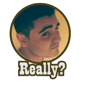 😒 Really? pertanyaan, keraguan, ekspresi, meme telegram sticker