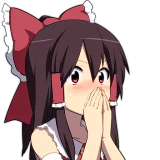 😳 动漫, 女孩, 惊讶, 可爱, 脸红, 卡哇伊 telegram sticker
