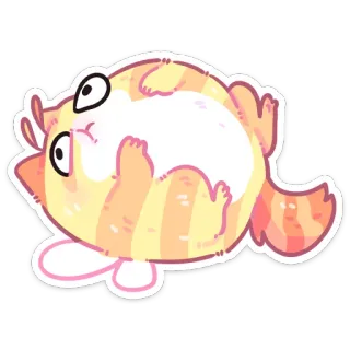 🐝 cartoon, cute, animal, fish, sticker, kawaii telegram sticker