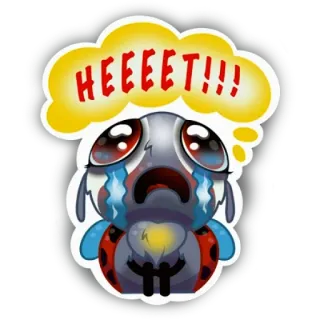 🙅‍♀️ HEEEET!!! llorando, lágrimas, emocional, triste, sticker, HEEEET telegram sticker