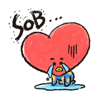 😭 SOB... sad, crying, heart, cartoon, expression, frustration telegram sticker