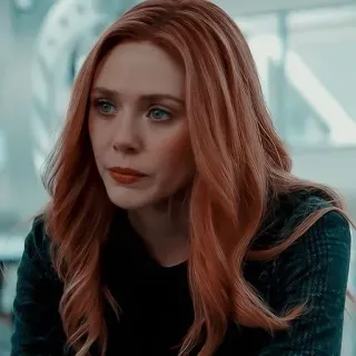 ☕️ Wanda Maximoff Wanda, Feiticeira Escarlate, Marvel, Elizabeth Olsen, Super-herói telegram sticker
