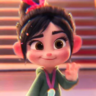 🩰 Vanellope von Schweetz Wreck-It Ralph Vanellope, Ralph el Demoledor, Disney, Personaje, Dibujos animados, Animación, Película telegram sticker