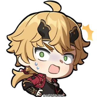 🎭 Thoma Genshin Impact Anime, Videospiel, Genshin Impact, Thoma, Charakter, Sticker whatsapp sticker