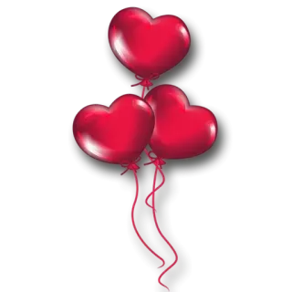 😐 coeur, ballons, amour, romance, rouge, fête telegram sticker