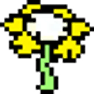 🌻 Flowey Undertale flor, videojuego, pixel art, villano, undertale whatsapp sticker