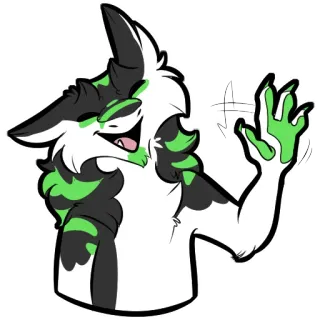 👋 furry, animal, anthro, fox, cartoon, illustration whatsapp sticker