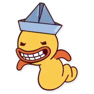 😈 утка, мультик, злой, персонаж, смешной, животное telegram sticker