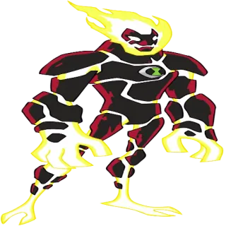 🚲 Heatblast Ben 10 Мультфильм, Персонаж, Огонь, Инопланетянин, Heatblast, Бен 10, Анимация telegram sticker