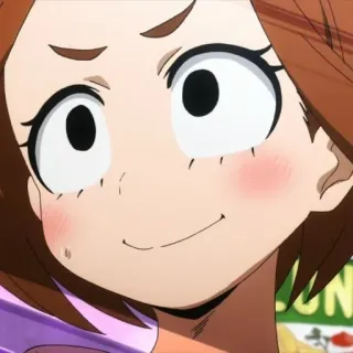 🙂 Ochaco Uraraka My Hero Academia Anime, My Hero Academia, Ochaco Uraraka, Uraraka, Cartoon, Fanart whatsapp sticker
