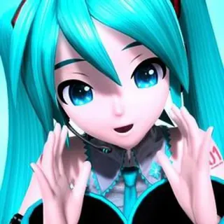 💧 Hatsune Miku 01 Anime, Vocaloid, Hatsune Miku, Japonés, Música, Ídolo virtual telegram sticker