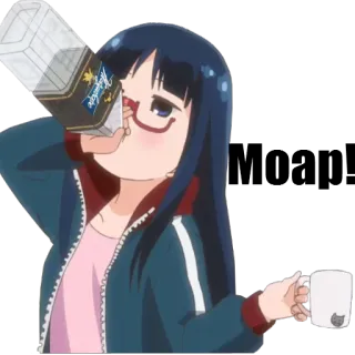 😭 アニメ, 飲酒, アルコール, 漫画, 女の子, 酒 telegram sticker