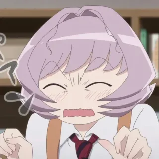 😖 Komi Shouko Komi Can't Communicate アニメ, マンガ, 古見さんは、コミュ症です。, 表情, 可愛い, 面白い telegram sticker