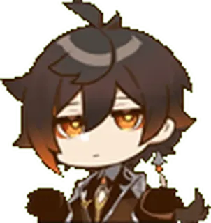 🤷‍♂️ Zhongli Genshin Impact zhongli, genshin impact, game, character, anime, chibi telegram sticker