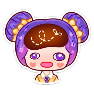 🤯 Dibujo animado, Anime, Chica, Personaje, Lindo, Sticker whatsapp sticker