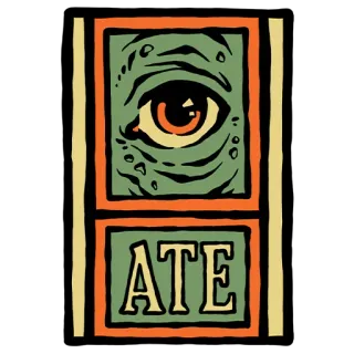 💻 ATE olho, comeu, abstrato, adesivo telegram sticker