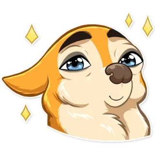 ☺️ chien, animal, corgi, mignon, pailleté whatsapp sticker