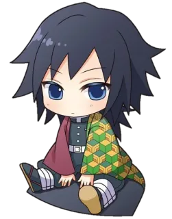🌟 Giyu Tomioka Demon Slayer Anime, Demon Slayer, Giyu Tomioka, Chibi, Lindo, Manga telegram sticker