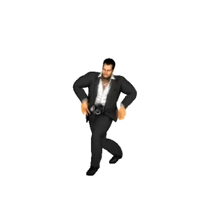 🕺 man, suit, gun, dance, dancing telegram sticker