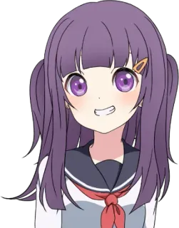 😄 Anime, Manga, Fille, Uniforme scolaire telegram sticker
