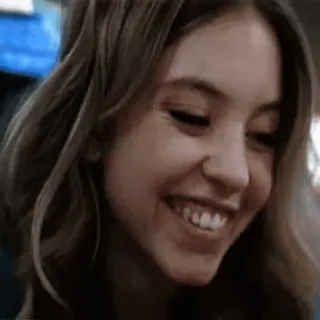 😐 Sydney Sweeney Актриса, Женщина, Улыбка, Счастливая whatsapp sticker