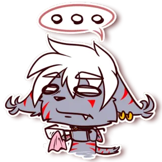 😐 Cartoon, Tier, Sprechblase, Erschöpft, Traurig whatsapp sticker