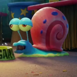 🐙 Gary SpongeBob SquarePants GARY gary, snail, spongebob, nickelodeon, cartoon, gary the snail telegram sticker