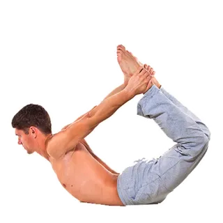 😄 yoga, pose, exercise, fitness, bow pose, health, wellness telegram sticker